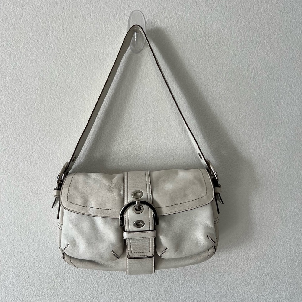 COACH white shoulder bag